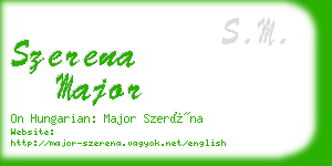 szerena major business card